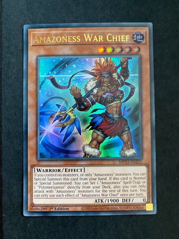 Yugioh Amazoness War Chief MP23-EN221 Ultra Rare 1st Edition NM