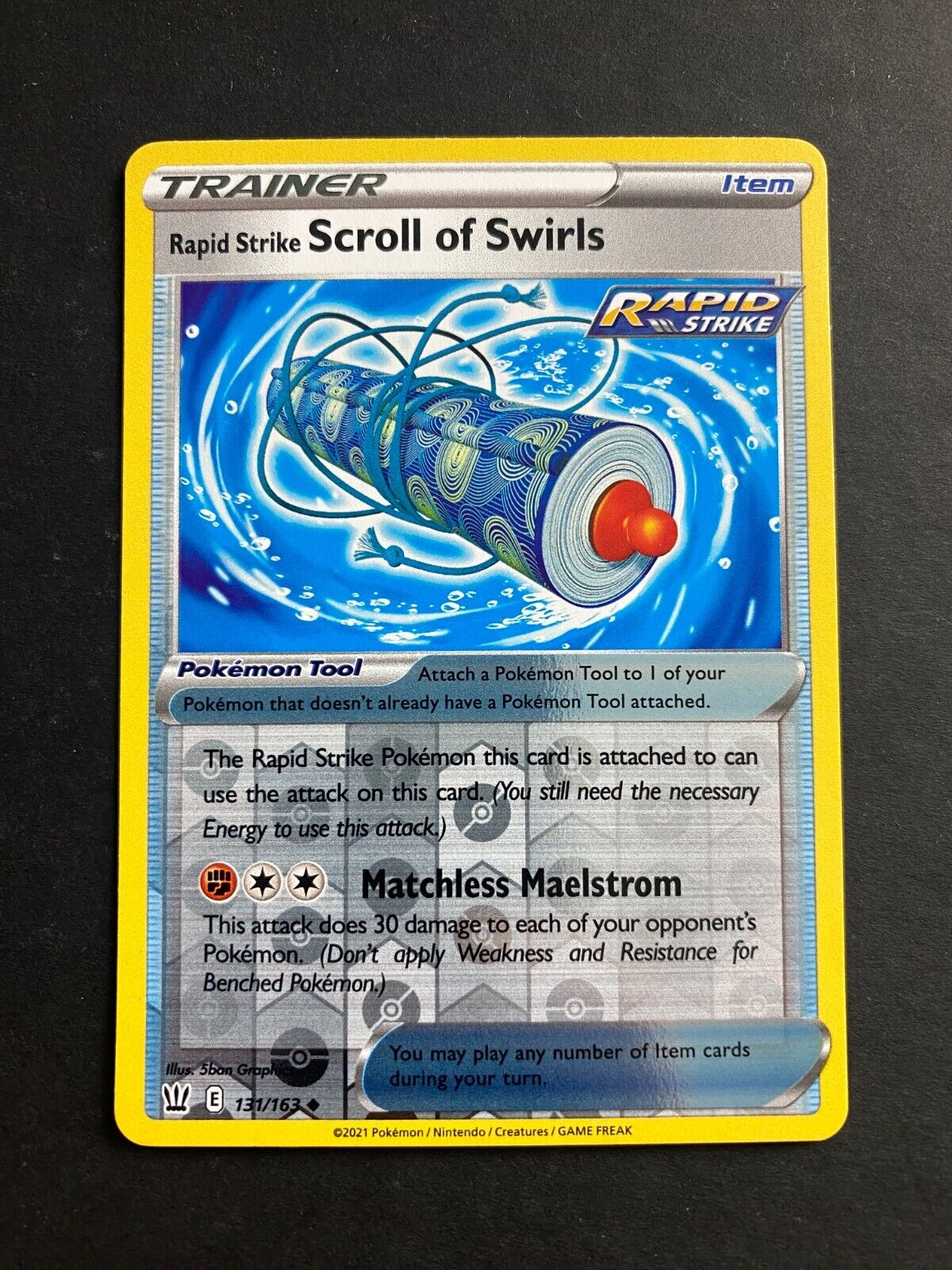 Pokemon Rapid Strike Scroll of Swirls 131/163 Battle Styles Reverse Holo NM