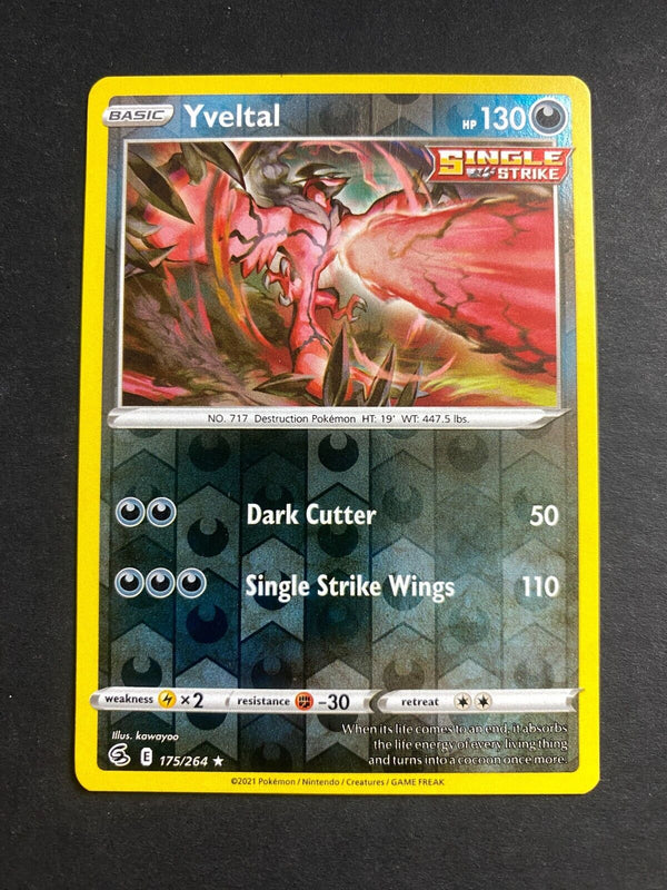 Pokemon Yveltal 175/264 Fusion Strike Reverse Holo NM