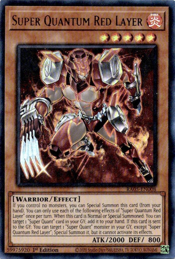 Yugioh Super Quantum Red Layer RA05-EN008 NA Print Ultra Rare 1st Edition NM