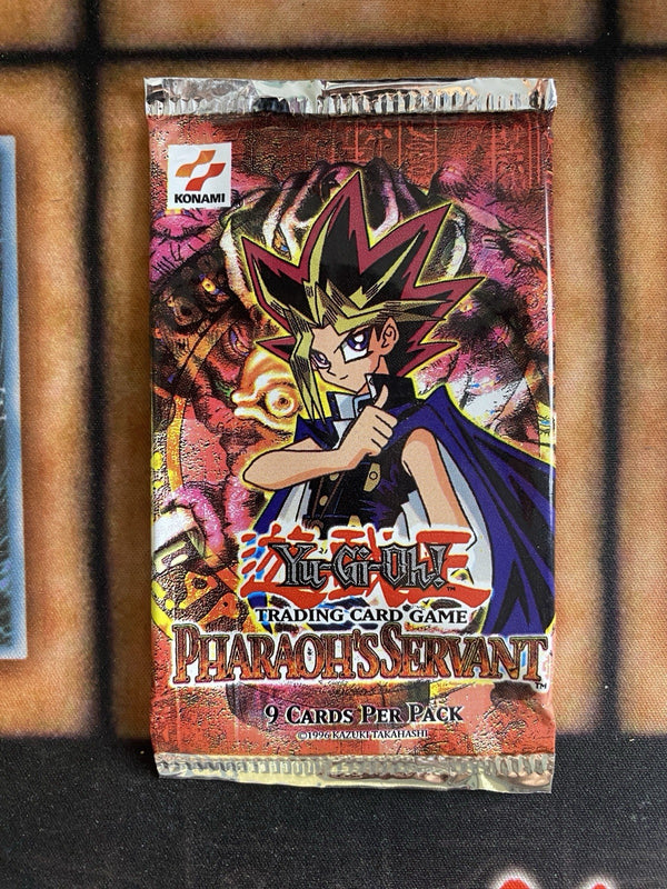 Yugioh Pharoah’s Servant PSV Unl Edition Booster Pack Empty Wrapper Sq No Cards