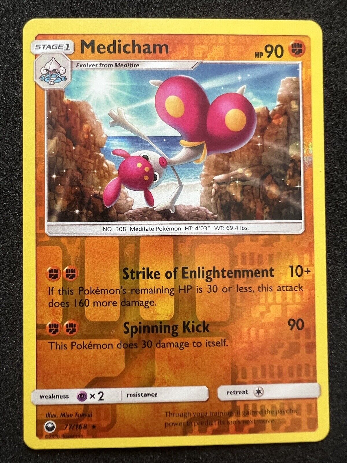 Pokemon Medicham 77/168 Celestial Storm Reverse Holo NM