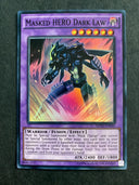 Yugioh Masked Hero Dark Law SDHS-EN044 Super Rare Unlimited Edition LP