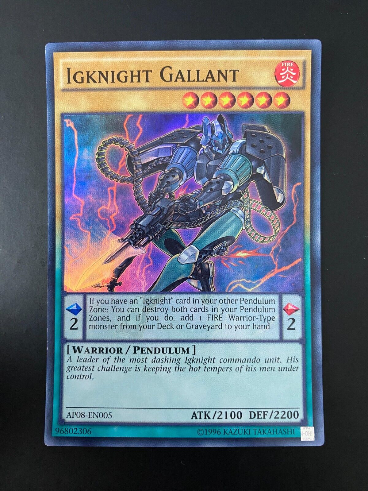 Yugioh Igknight Gallant AP08-EN005 Super Rare 1st Edition VLP