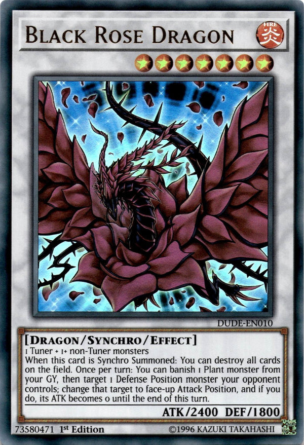 Yugioh Black Rose Dragon DUDE-EN010 Ultra Rare 1st Edition NM