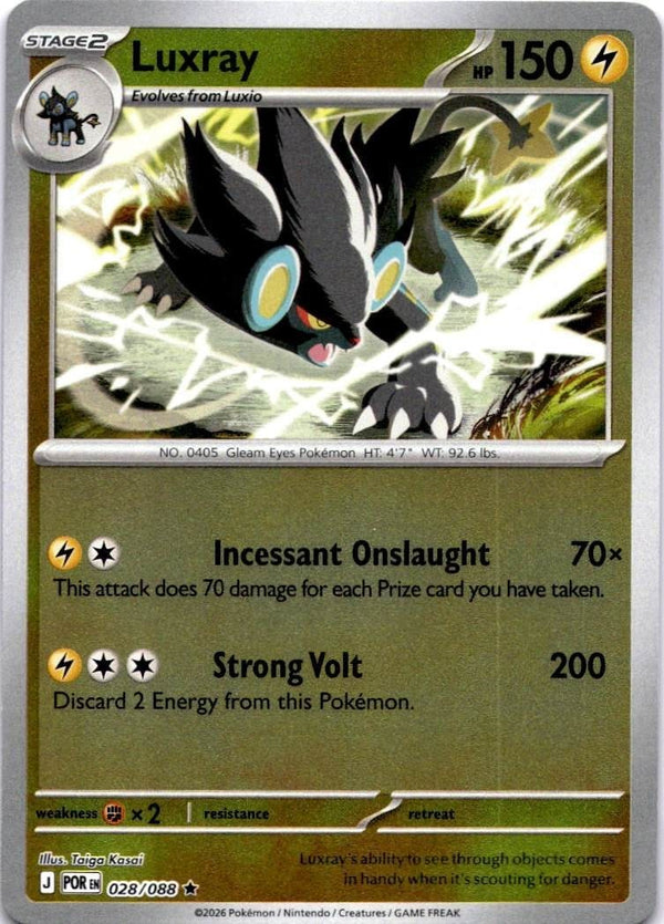 Pokemon Luxray 028/088 Perfect Order Reverse Holo NM