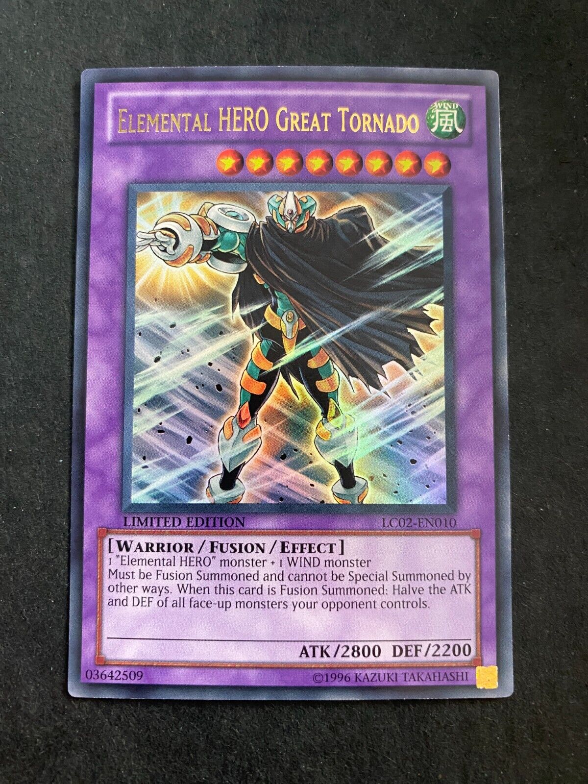 Yugioh Elemental Hero Great Tornado LC02-EN010 Ultra Rare Limited Edition NM