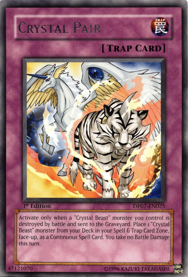 Yugioh Crystal Pair DP07-EN025 Rare 1st Edition LP