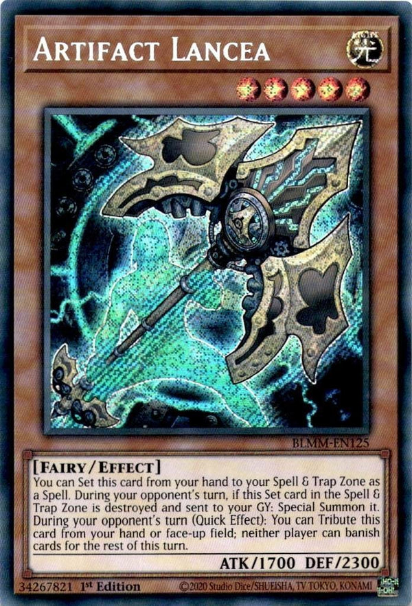 Yugioh Artifact Lancea BLMM-EN125 Secret Rare 1st Edition NM