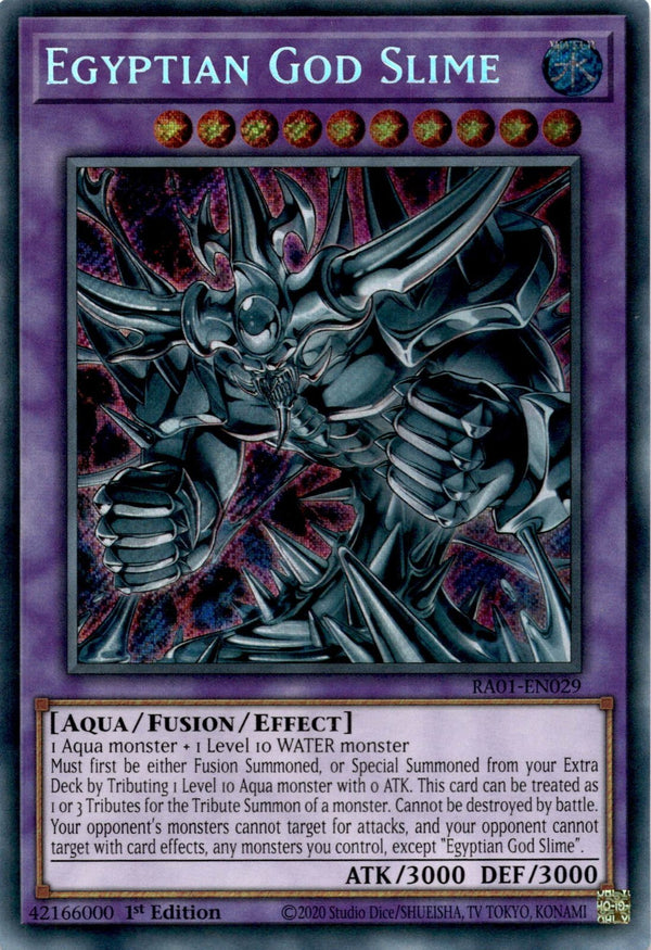 Yugioh Egyptian God Slime RA01-EN029 Secret Rare 1st Edition NM