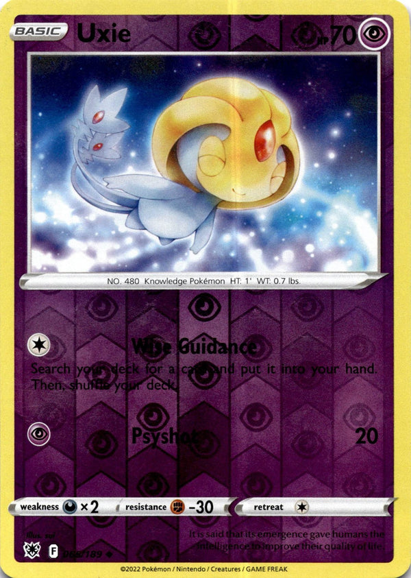 Pokemon Uxie 065/189 Astral Radiance Reverse Holo LP