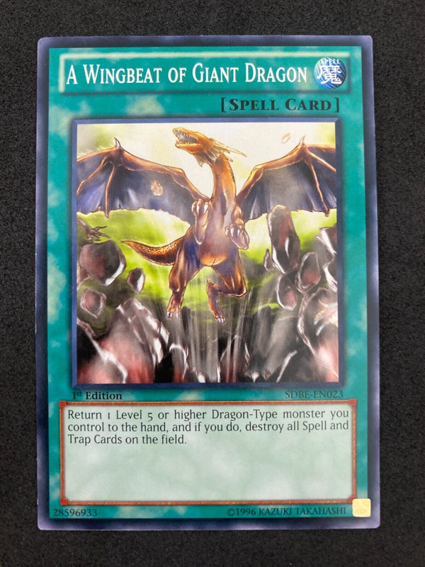 Yugioh A Wingbeat Of Giant Dragon SDBE-EN023 1st Edition NM