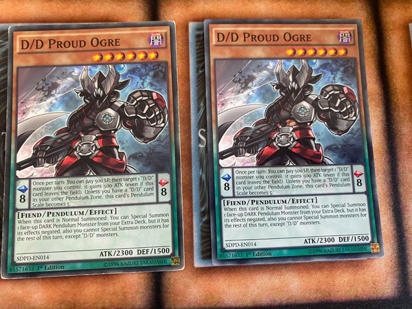 Yugioh D/D Proud Ogre SDPD-EN014 (2 Cards) Common 1st Edition HP/MP