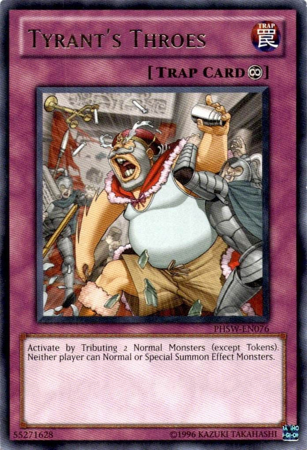 Yugioh Tyrant's Throes PHSW-EN076 Rare Unlimited Edition VLP/NM