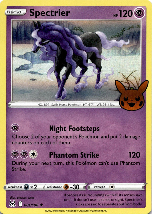 Pokemon Spectrier 081/196 Trick or Trade 2023 Holo VLP/NM