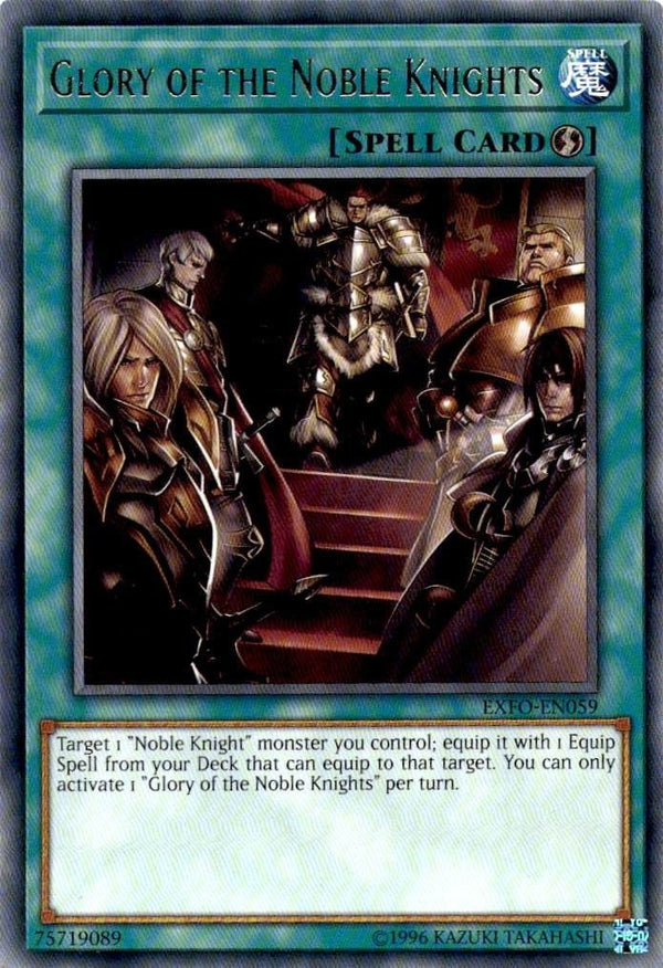 Yugioh Glory of the Noble Knights EXFO-EN059 Rare 1st/unl Edition LP