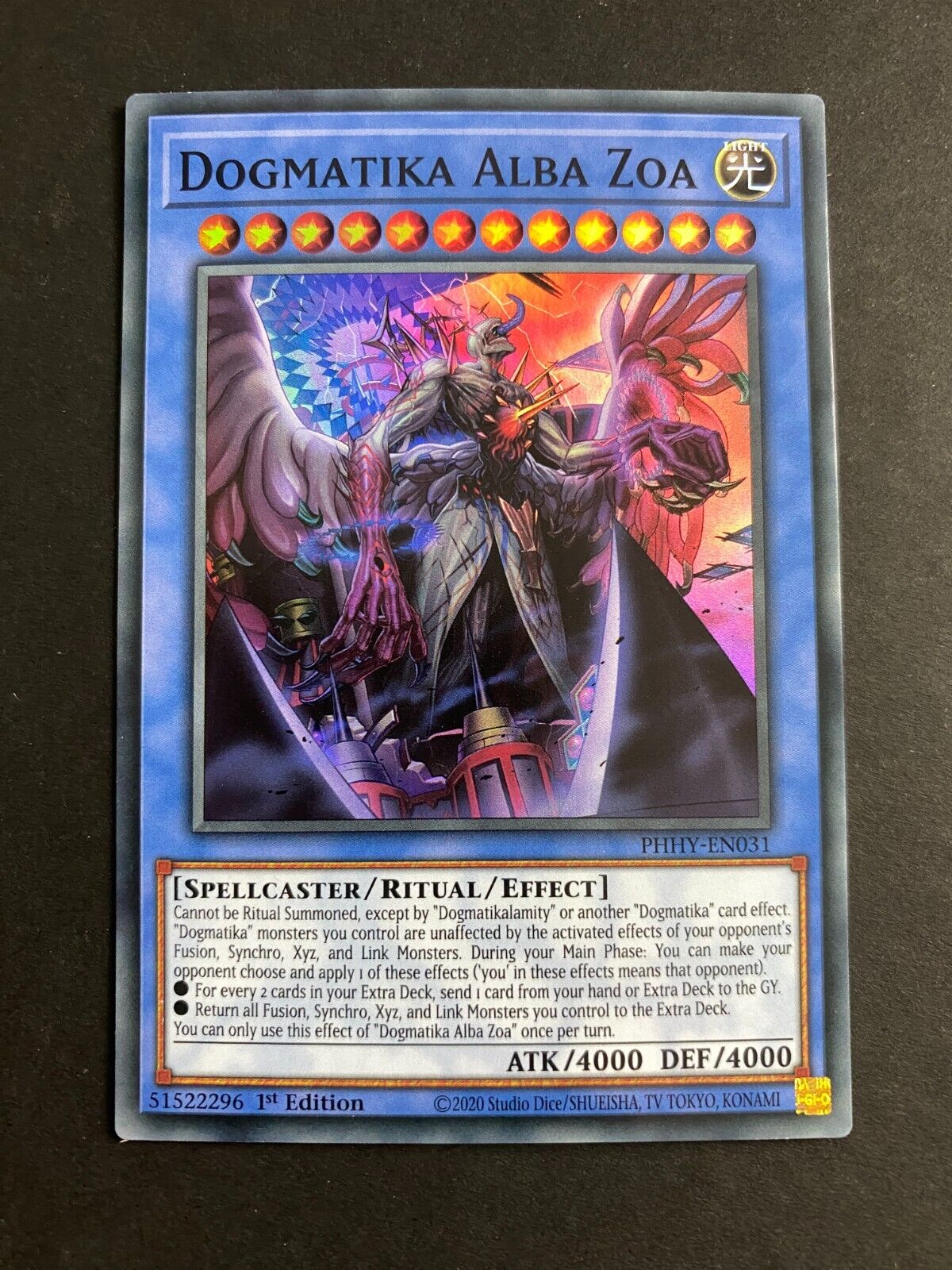 Yugioh Dogmatika Alba Zoa PHHY-EN031 Super Rare 1st Edition NM