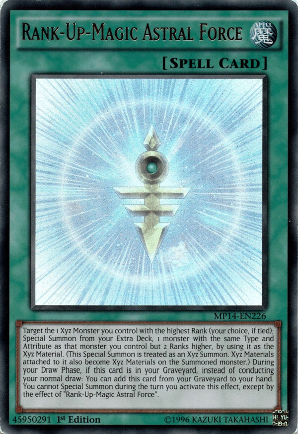 Yugioh Rank-Up-Magic Astral Force MP14-EN226 Ultra Rare 1st Edition HP/MP