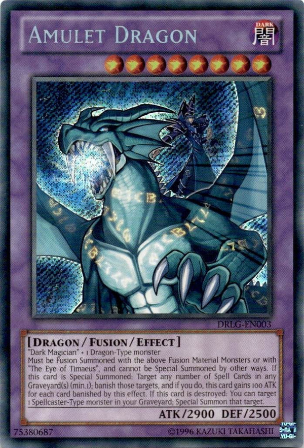 Yugioh Amulet Dragon DRLG-EN003 Secret Rare Unlimited Edition NM
