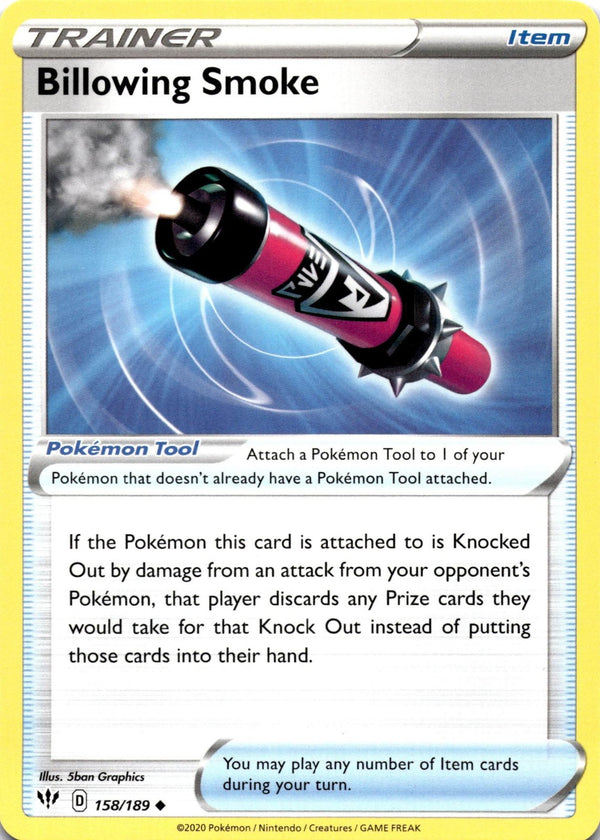 Pokemon Billowing Smoke 158/189 Darkness Ablaze Non Holo NM