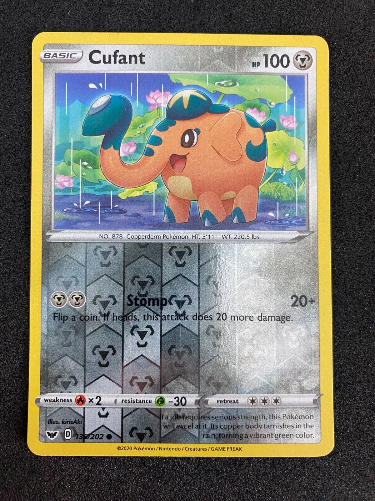 Pokemon Cufant 136/202 Sword Shield Reverse Holo NM-MINT