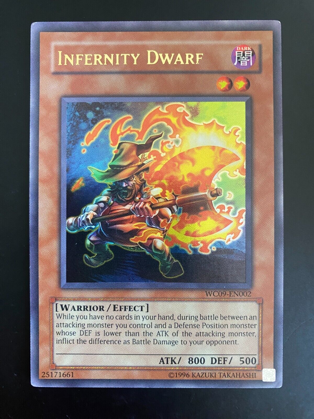 Yugioh Infernity Dwarf WC09-EN002 Ultra Rare Unlimited Edition LP/VLP