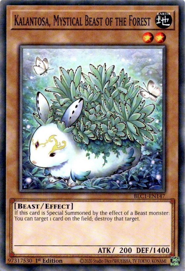 Yugioh Kalantosa, Mystical Beast of the Forest BLC1-EN147 Common 1st Edition NM