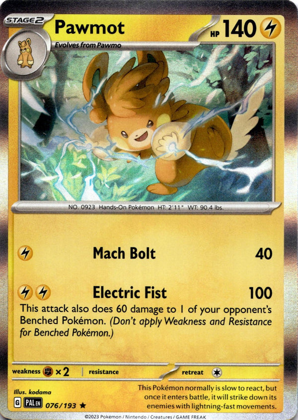 Pokemon Pawmot 076/193 Paldea Evolved Holo VLP/NM