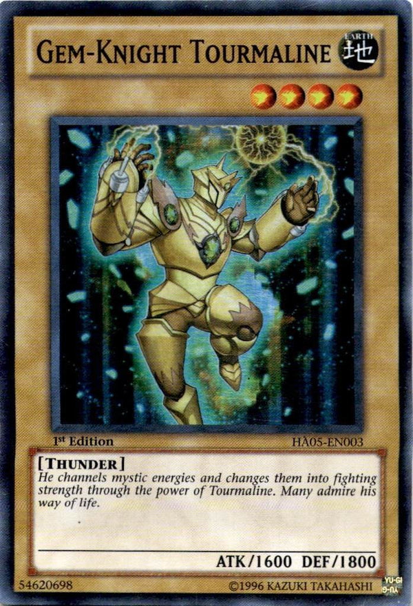 Yugioh Gem-Knight Tourmaline HA05-EN003 Super Rare 1st/unl Edition LP/NM