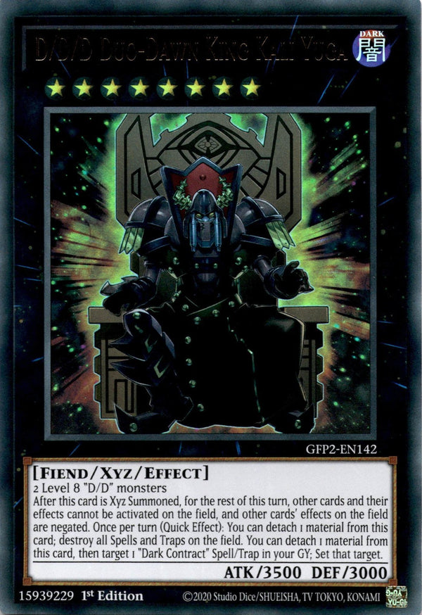 Yugioh D/D/D Duo-Dawn King Kali Yuga GFP2-EN142 Ultra Rare 1st Edition NM