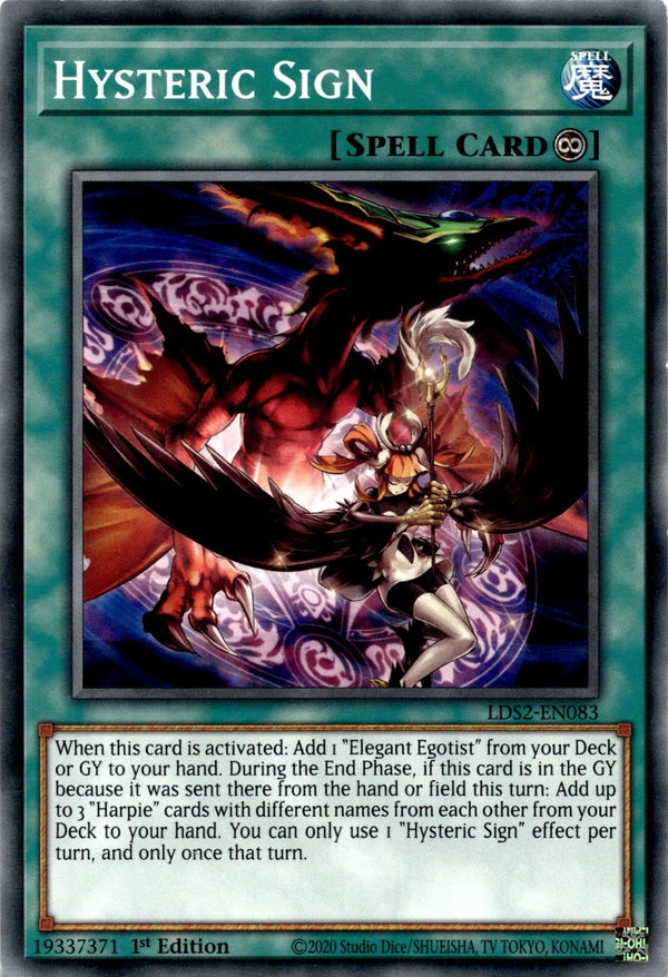 Yugioh Hysteric Sign LDS2-EN083 Common 1st Edition VLP/NM