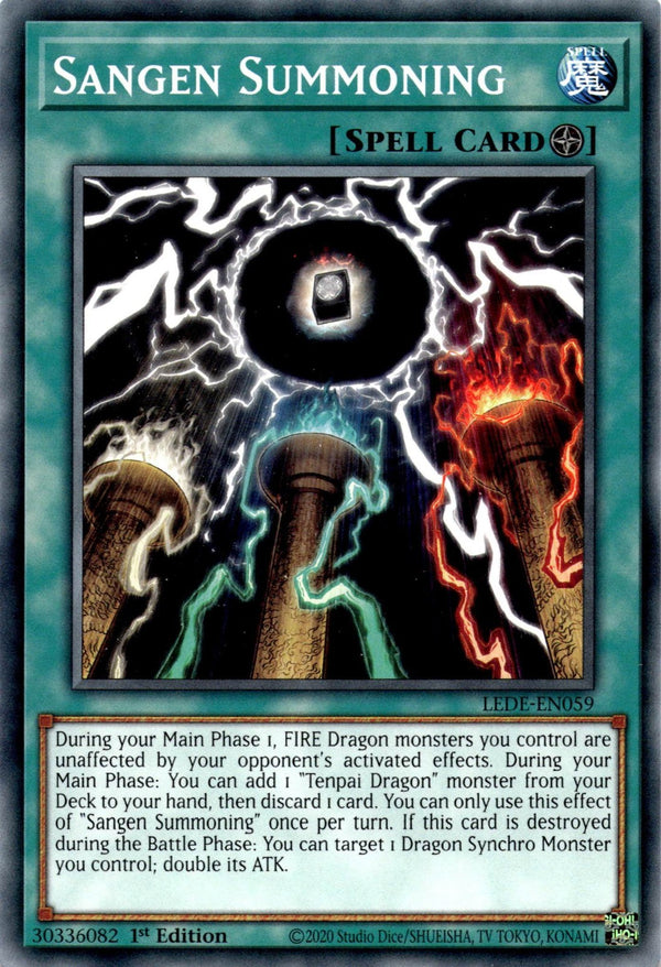 Yugioh Sangen Summoning LEDE-EN059 Common 1st Edition NM