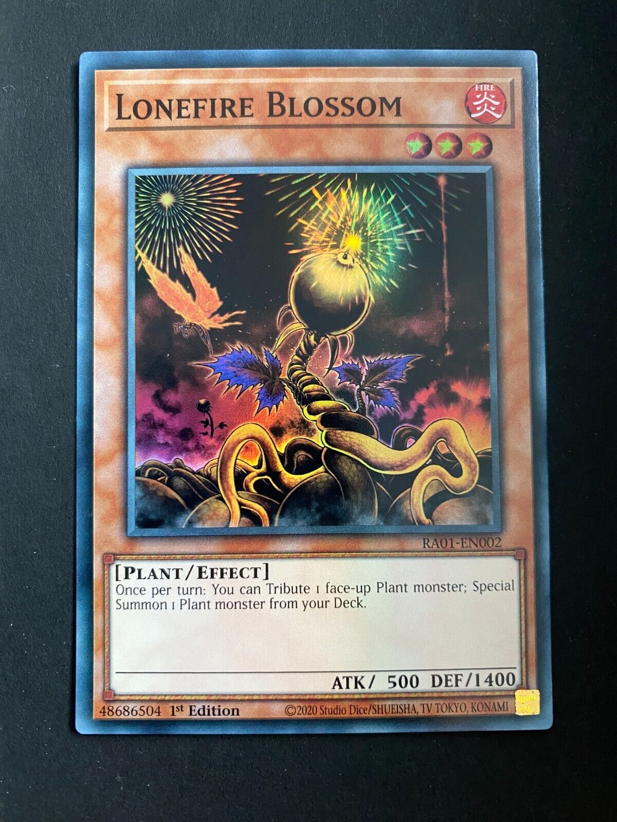 Yugioh Lonefire Blossom RA01-EN002 Super Rare 1st Edition NM