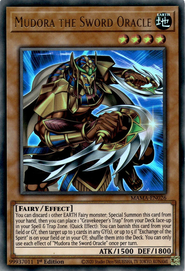 Yugioh Mudora the Sword Oracle MAMA-EN026 Ultra Rare 1st Edition NM