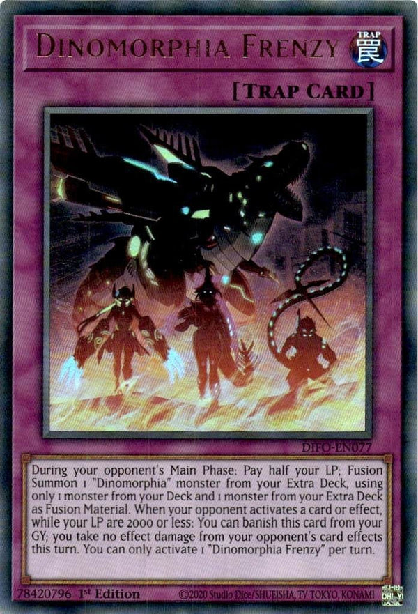 Yugioh Dinomorphia Frenzy DIFO-EN077 Ultra Rare 1st Edition NM