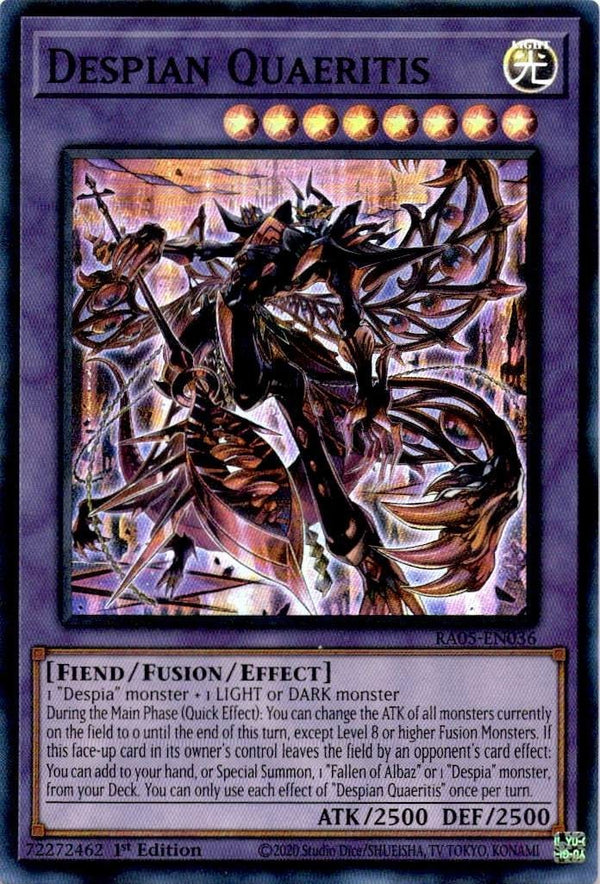 Yugioh Despian Quaeritis RA05-EN036 NA Print Super Rare 1st Edition NM