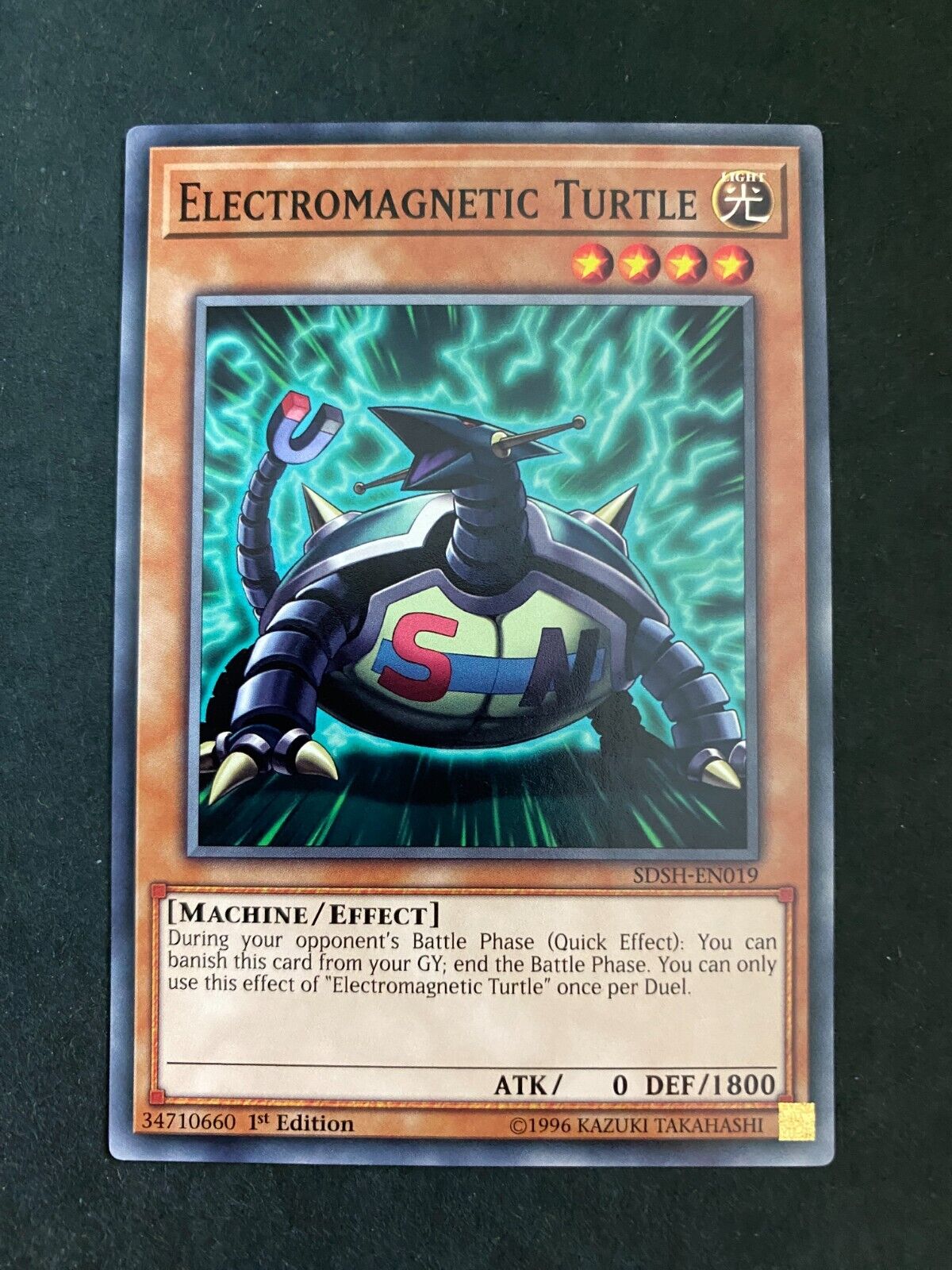 Yugioh Electromagnetic Turtle SDSH-EN019 Common 1st Edition NM