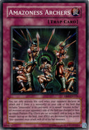 Yugioh Amazoness Archers DR1-EN151 Super Rare Unlimited Edition DAMAGED (CREASE)