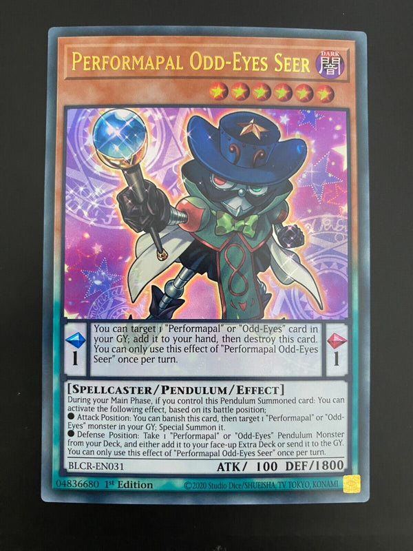 Yugioh Performapal Odd-Eyes Seer BLCR-EN031 1st Edition Ultra Rare NM-MINT