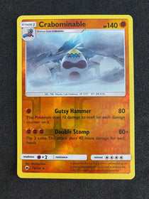 Pokemon Crabominable 74/147 Burning Shadows Reverse Holo NM