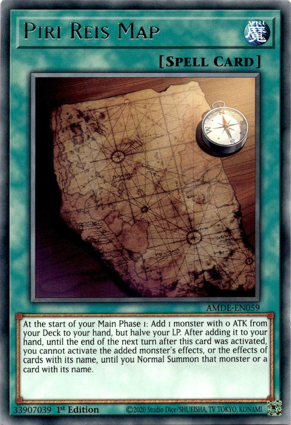 Yugioh Piri Reis Map AMDE-EN059 Rare 1st Edition NM