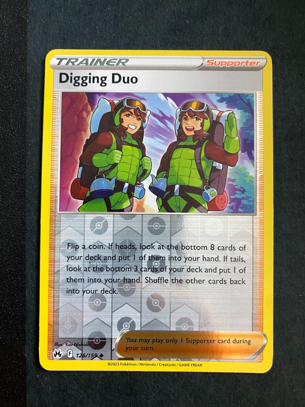 Pokemon Digging Duo 126/159 Crown Zenith Reverse Holo NM