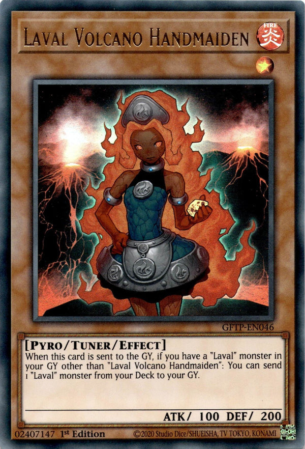 Yugioh Laval Volcano Handmaiden GFTP-EN046 Ultra Rare 1st Edition NM