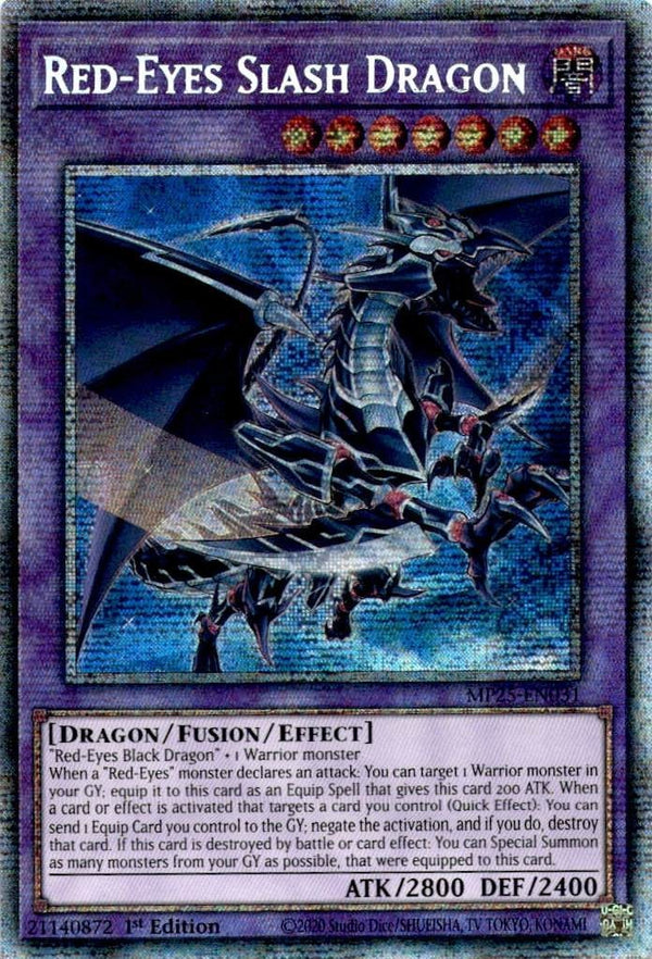 Yugioh Red-Eyes Slash Dragon MP25-EN031 Starlight Rare 1st Edition NM