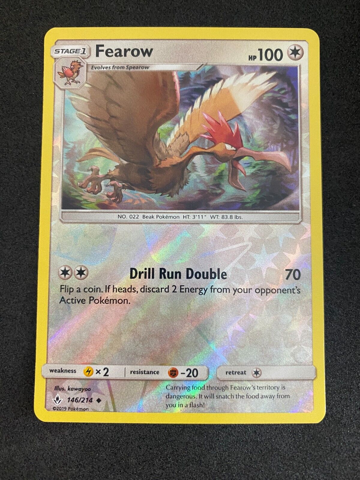 Pokemon Fearow 146/214 Unbroken Bonds Reverse Holo NM