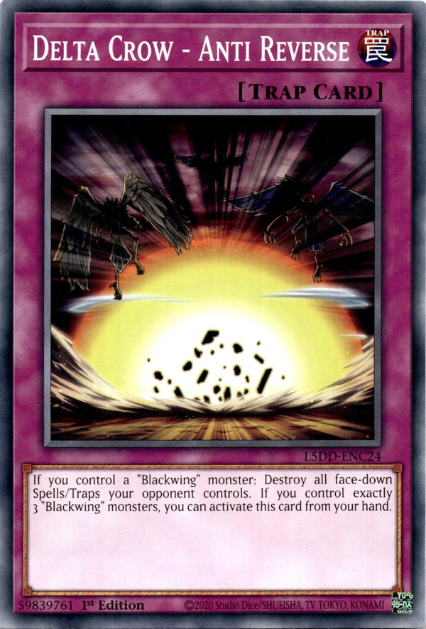 Yugioh Delta Crow - Anti Reverse L5DD-ENC24 Common 1st Edition NM
