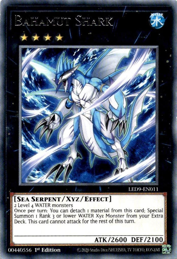 Yugioh Bahamut Shark LED9-EN011 Rare 1st Edition NM