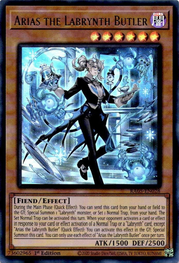 Yugioh Arias the Labrynth Butler RA05-EN028 NA Print Ultra Rare 1st Edition NM