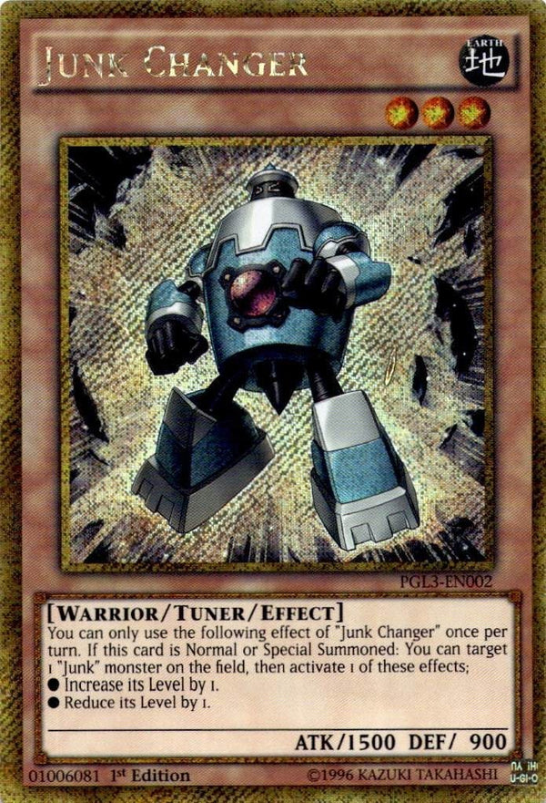 Yugioh Junk Changer PGL3-EN002 Premium Gold Rare 1st Edition NM