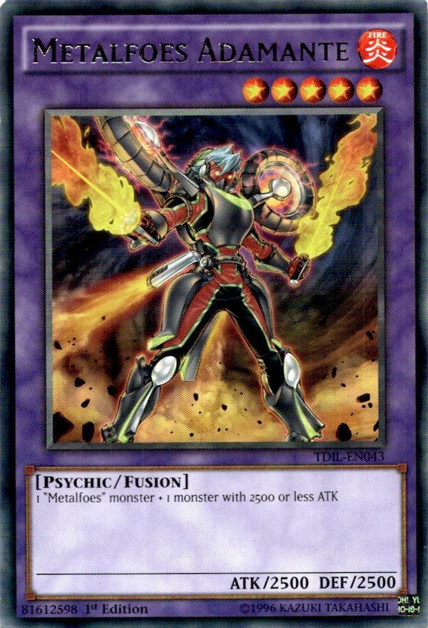 Yugioh Metalfoes Adamante TDIL-EN043 Rare 1st Edition VLP/NM